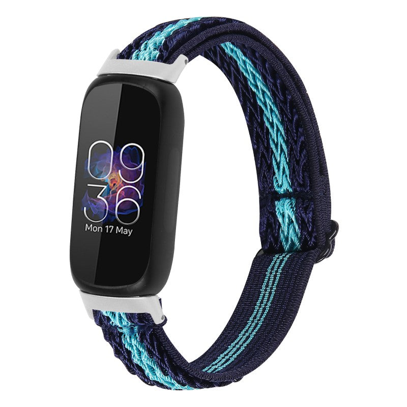 Fitbit Inspire 3 Soft Nylon Watch Bands Flexible Wristband Sliver Buckle (LSZHYH-046)