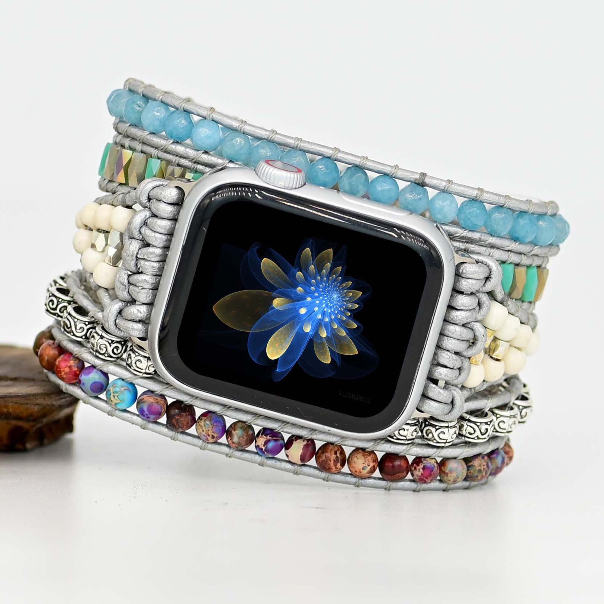 Apple Watch Twisted Ocean Jasper Strap (LSJLM-007)