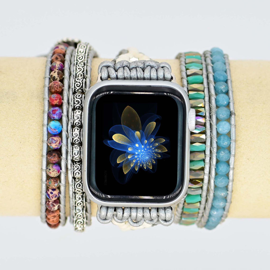 Apple Watch Twisted Ocean Jasper Strap (LSJLM-007)