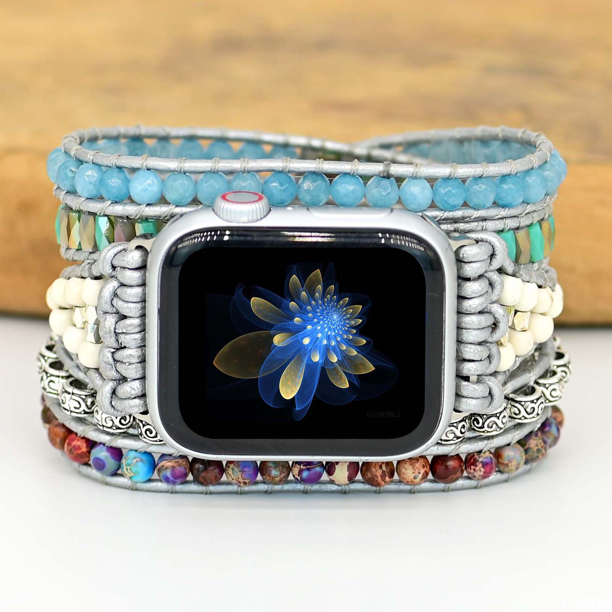 Apple Watch Twisted Ocean Jasper Strap (LSJLM-007)