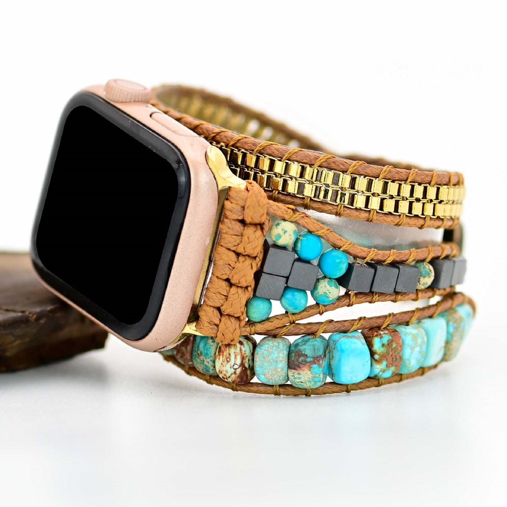 Apple Watch Band Natural turquoise Howlite (LSJLM-047)