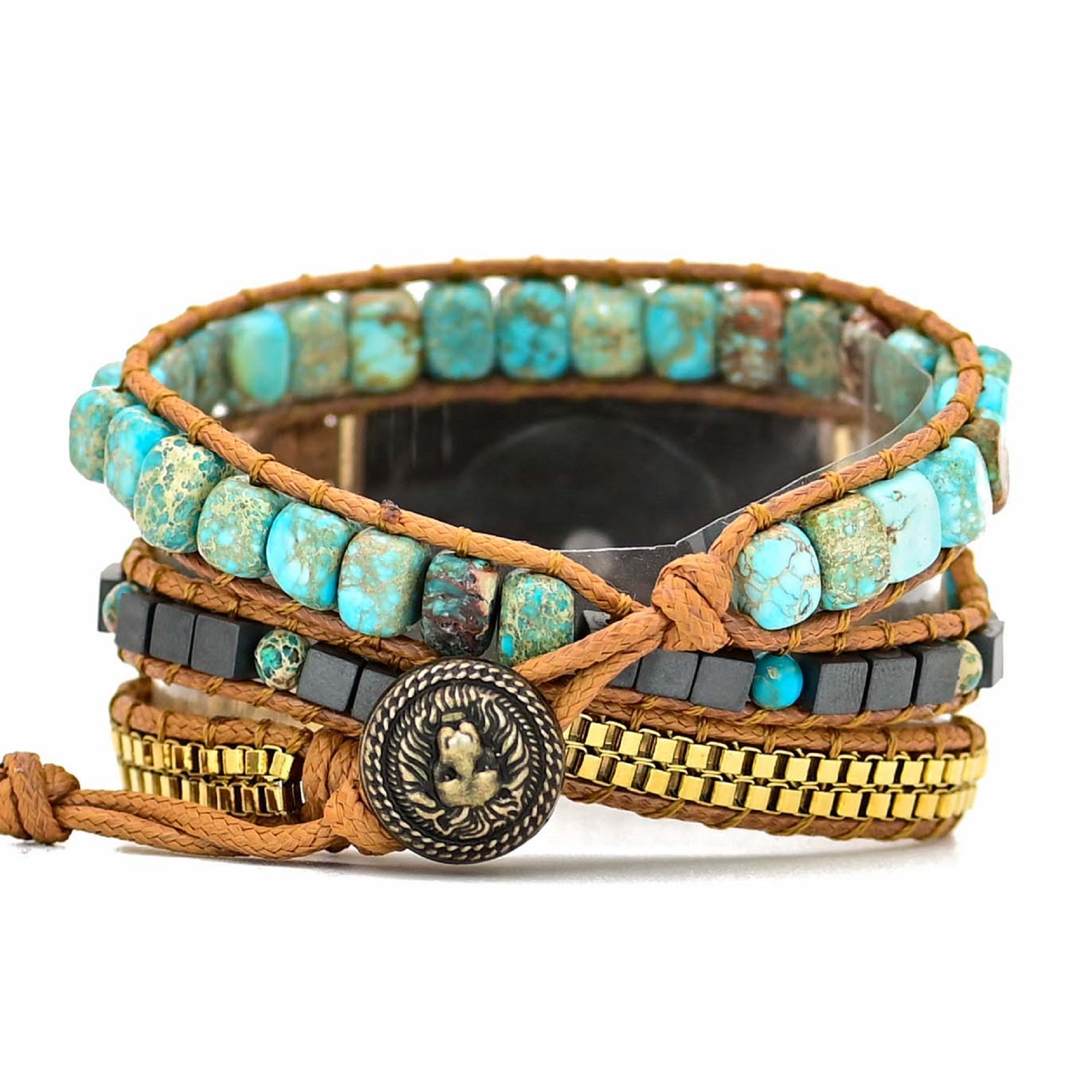 Apple Watch Band Natural turquoise Howlite (LSJLM-047)