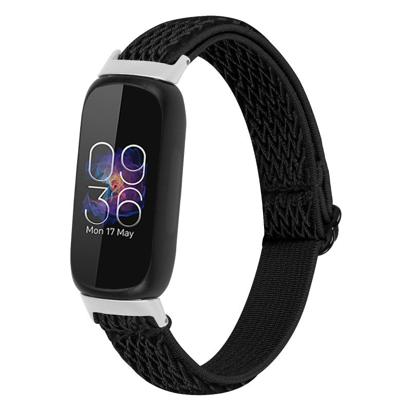 Fitbit Inspire 3 Soft Nylon Watch Bands Flexible Wristband Sliver Buckle (LSZHYH-046)