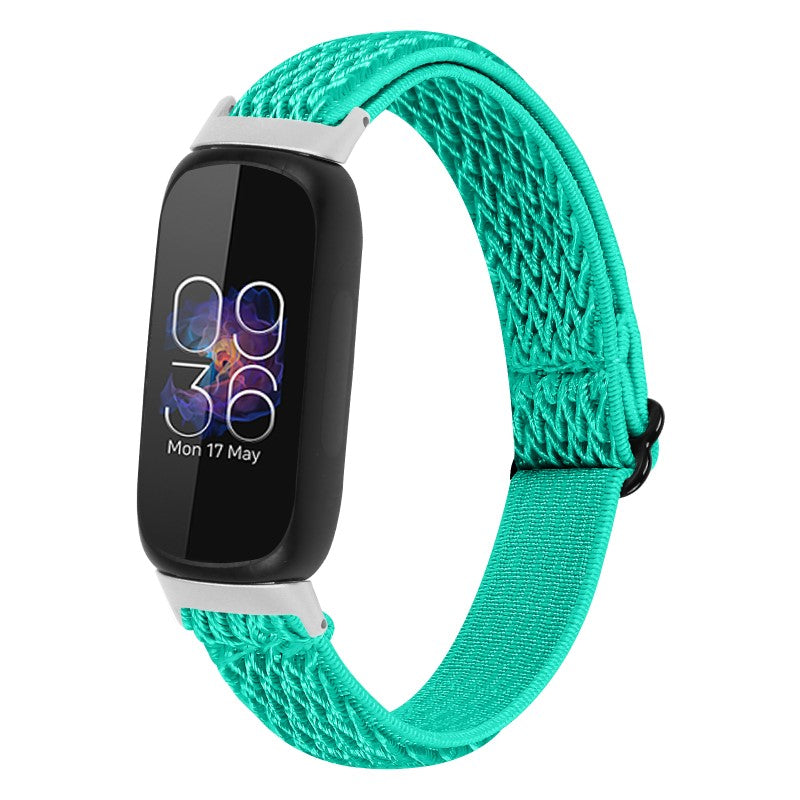 Fitbit Inspire 3 Soft Nylon Watch Bands Flexible Wristband Sliver Buckle (LSZHYH-046)