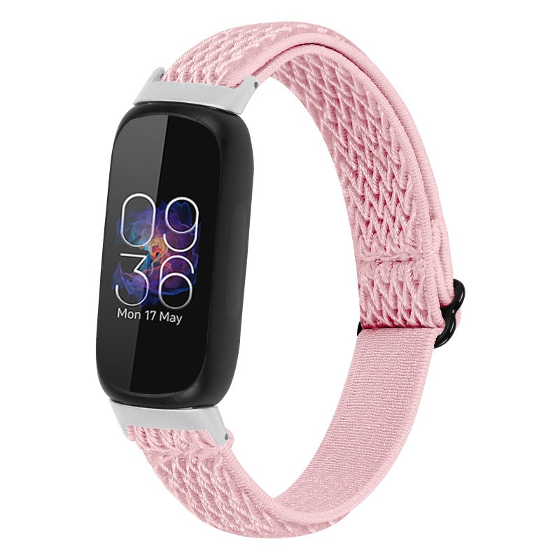 Fitbit Inspire 3 Soft Nylon Watch Bands Flexible Wristband Sliver Buckle (LSZHYH-046)