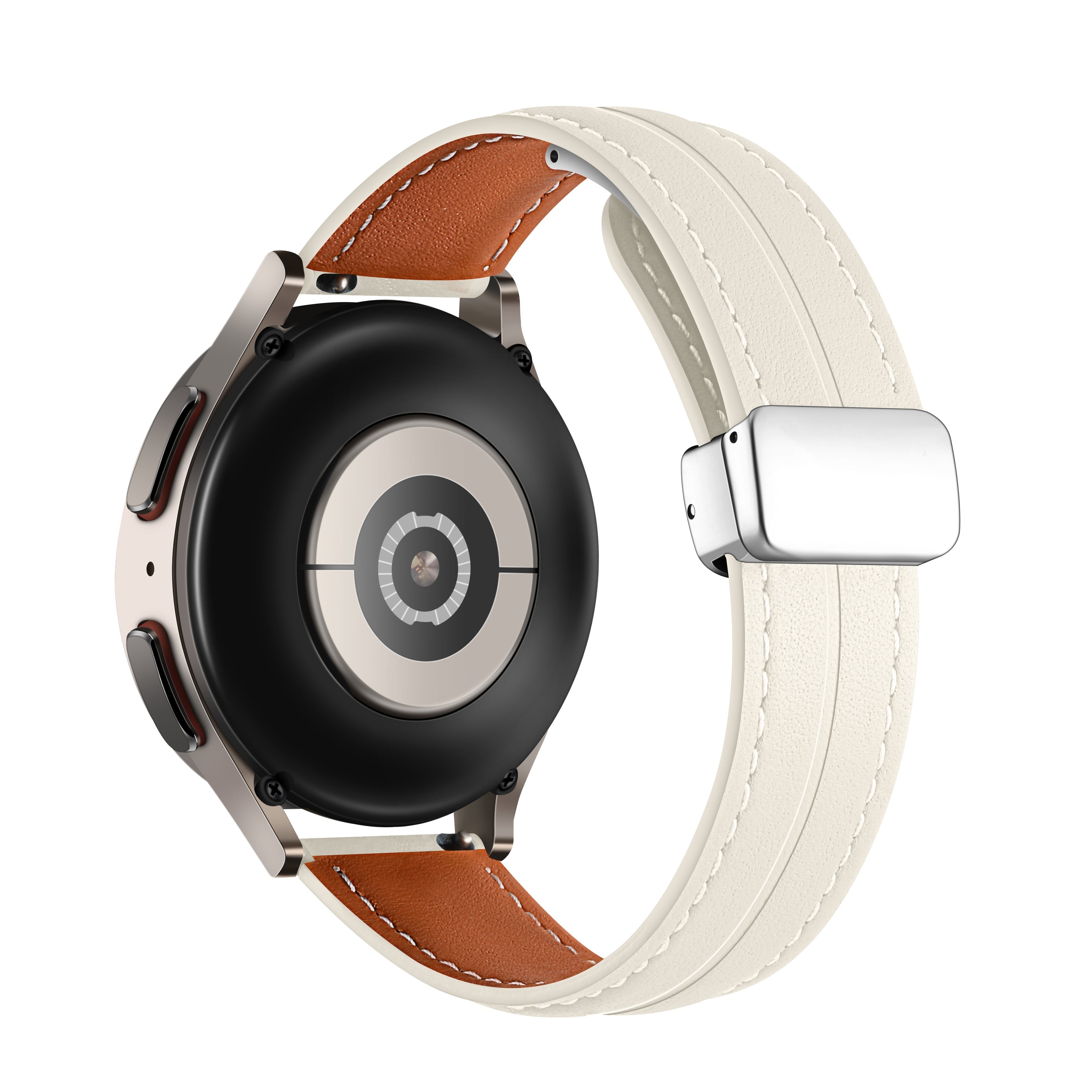 22 mm Quick Release Folding Magnetic Buckle Soft Leather Watch Band (LSBMSH-004)
