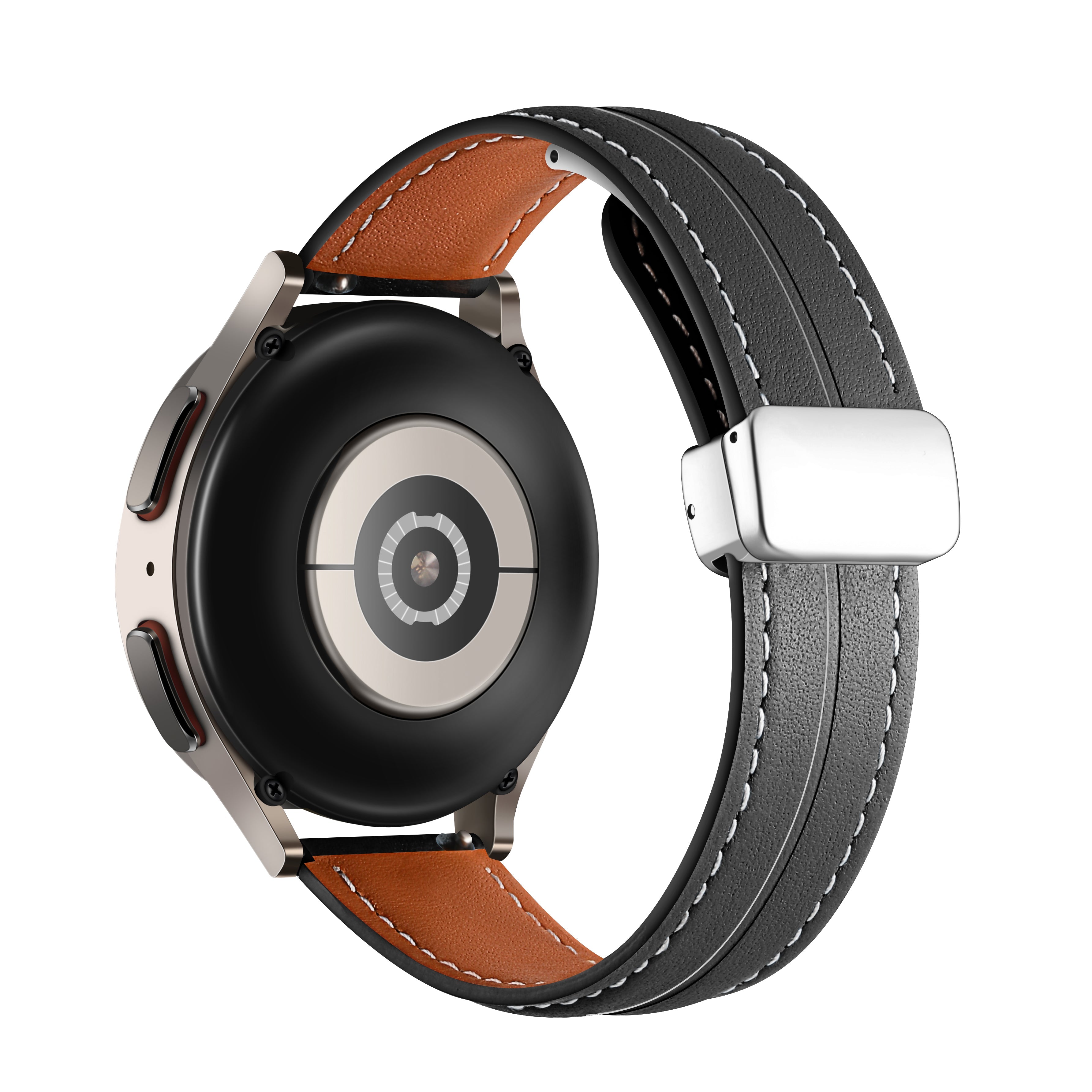20 mm Quick Release Folding Magnetic Buckle Soft Leather Watch Band (LSBMSH-004)