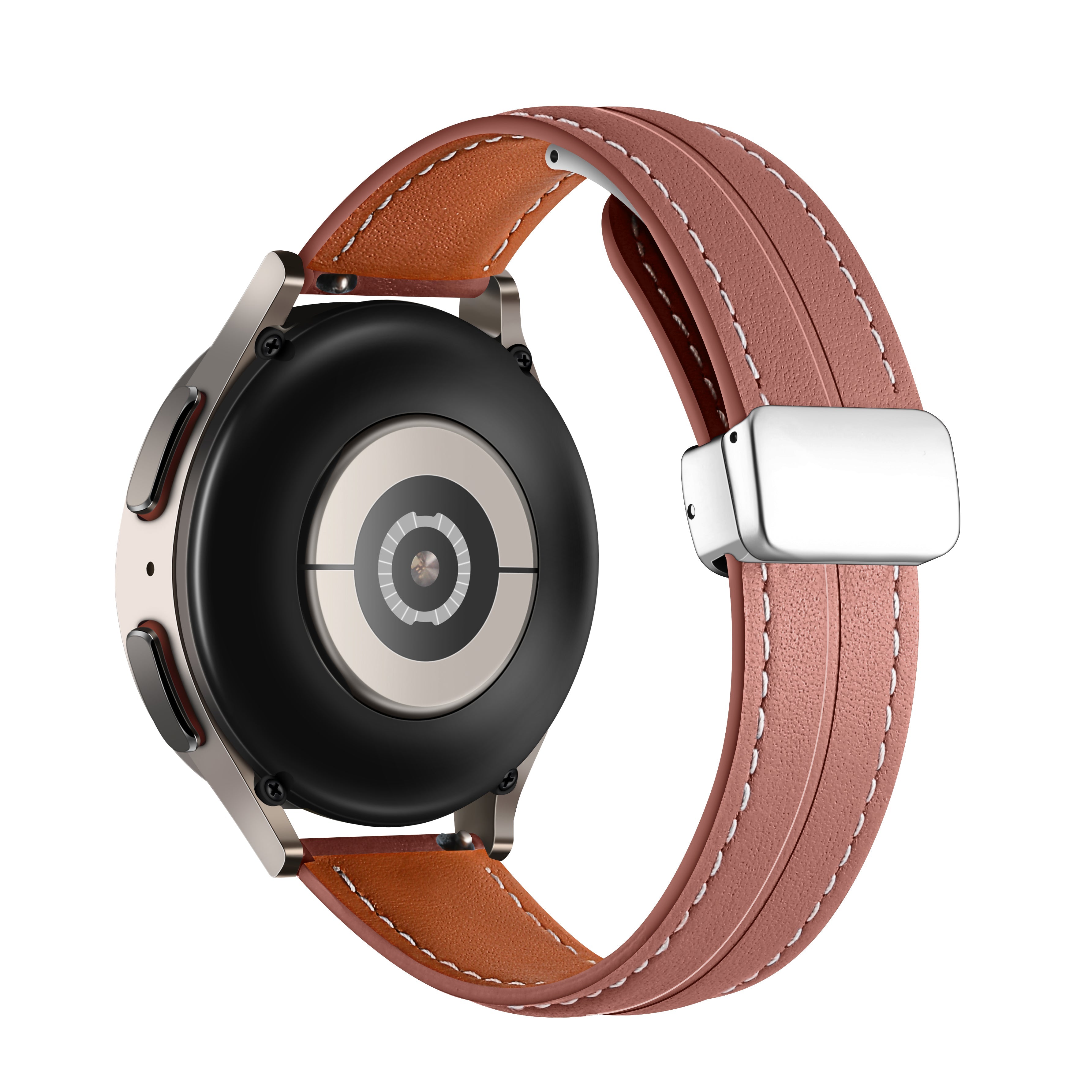 20 mm Quick Release Folding Magnetic Buckle Soft Leather Watch Band (LSBMSH-004)