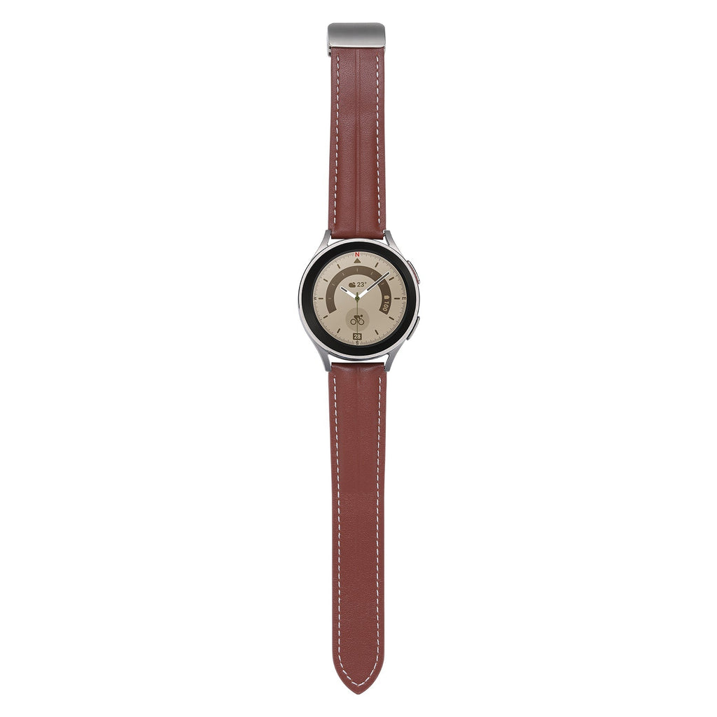 20 mm Quick Release Folding Magnetic Buckle Soft Leather Watch Band (LSBMSH-004)