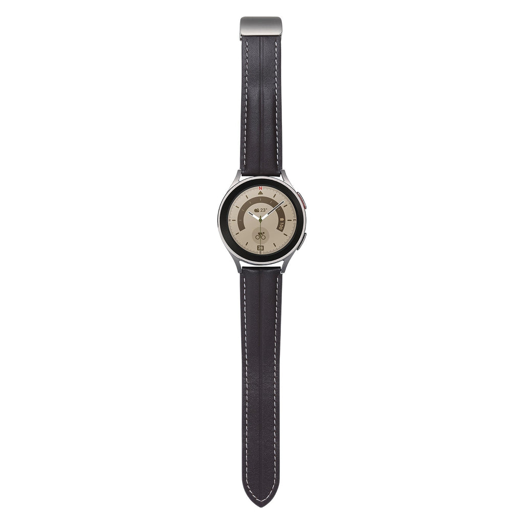 20 mm Quick Release Folding Magnetic Buckle Soft Leather Watch Band (LSBMSH-004)
