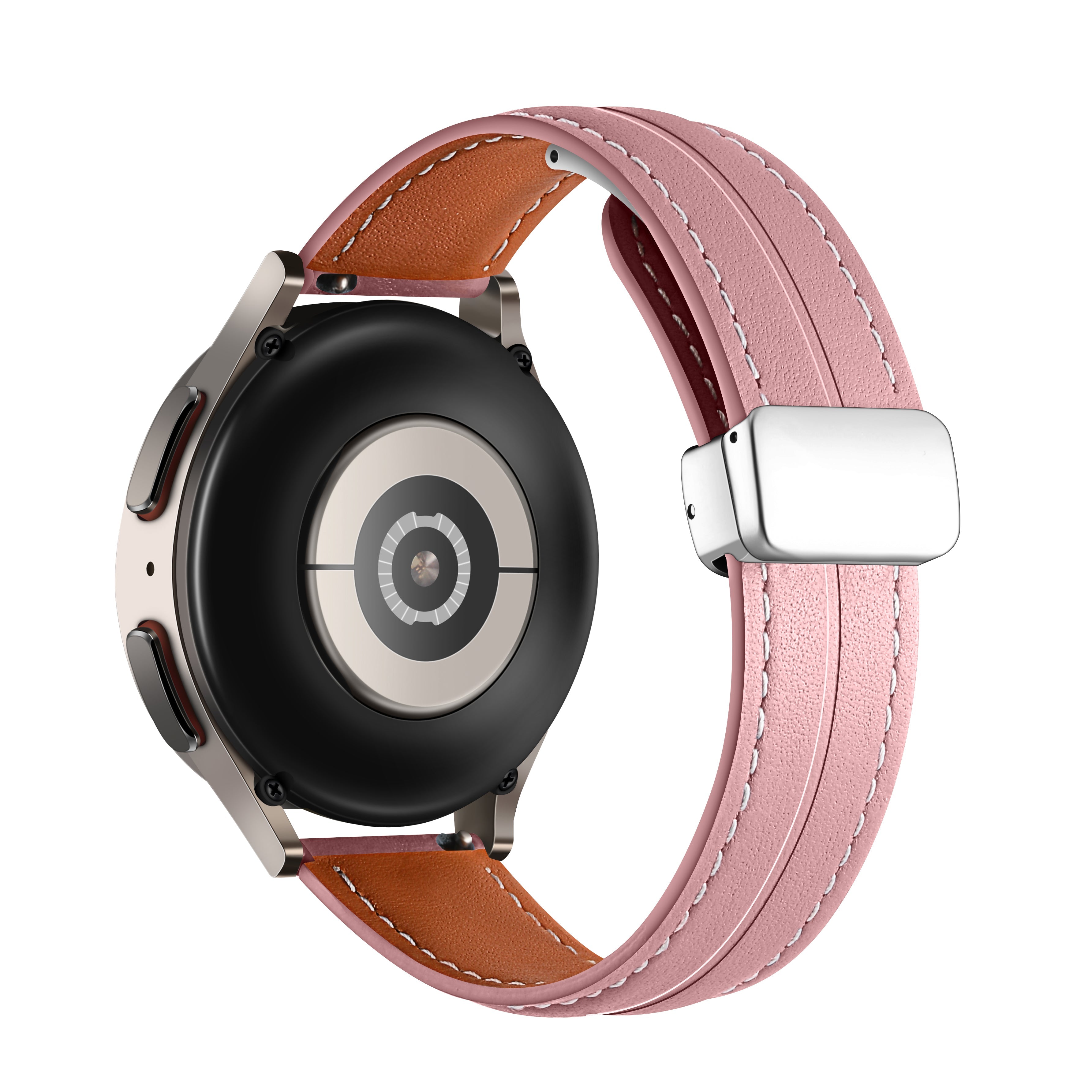 22 mm Quick Release Folding Magnetic Buckle Soft Leather Watch Band (LSBMSH-004)