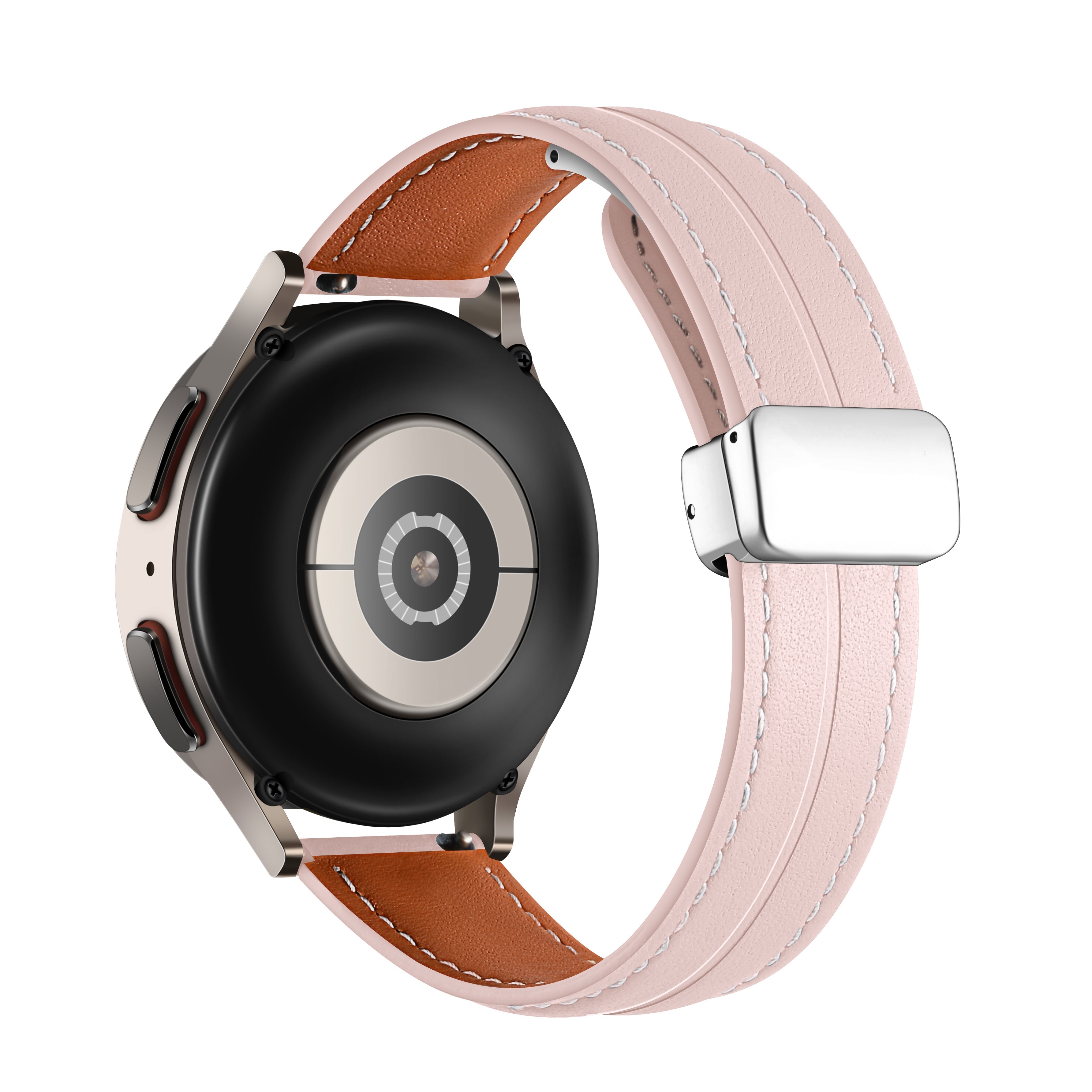 20 mm Quick Release Folding Magnetic Buckle Soft Leather Watch Band (LSBMSH-004)