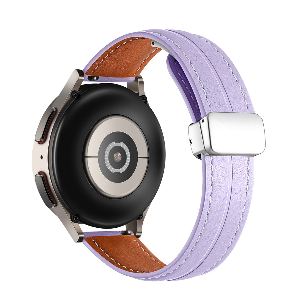 20 mm Quick Release Folding Magnetic Buckle Soft Leather Watch Band (LSBMSH-004)