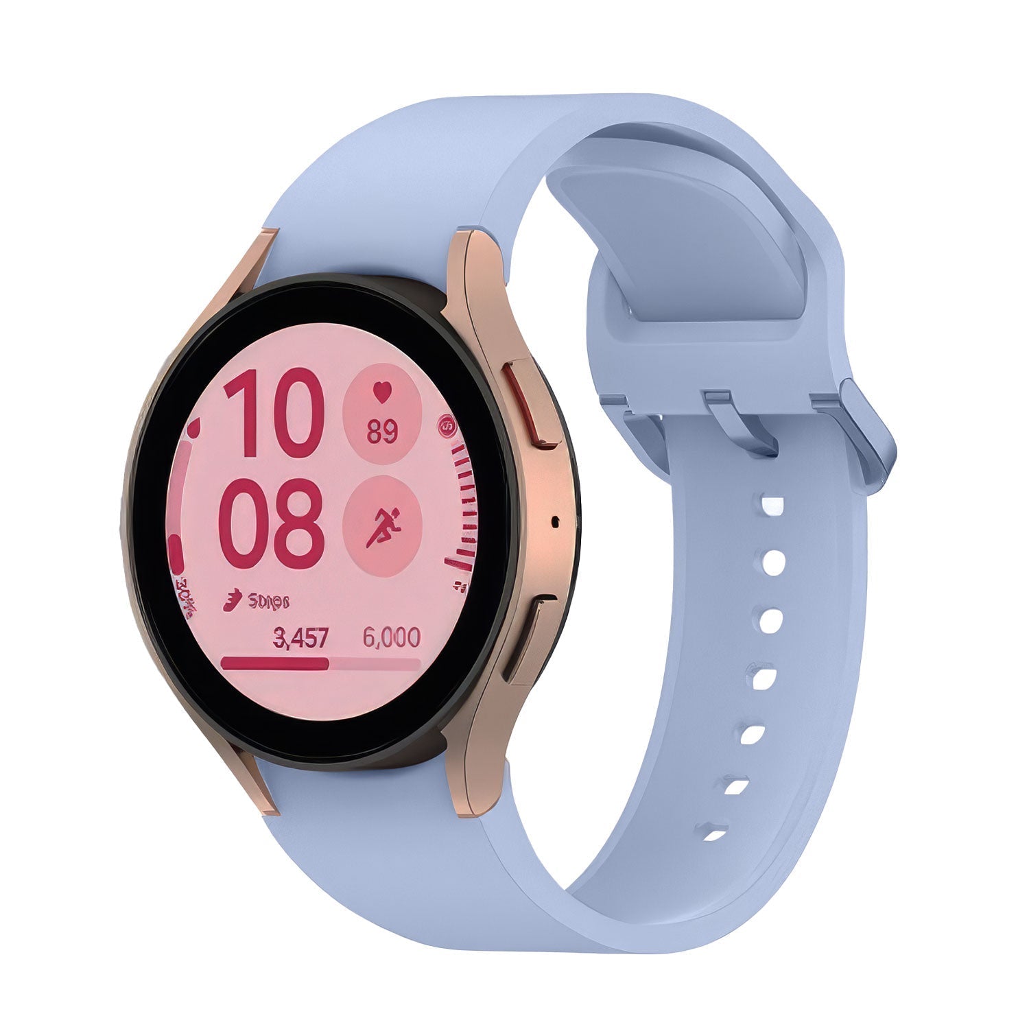 20 mm Quick Release Solid Silicone Bands for Samsung Galaxy Watch 4 Classic/5 Pro/6 Classic (LSBMSH-017)