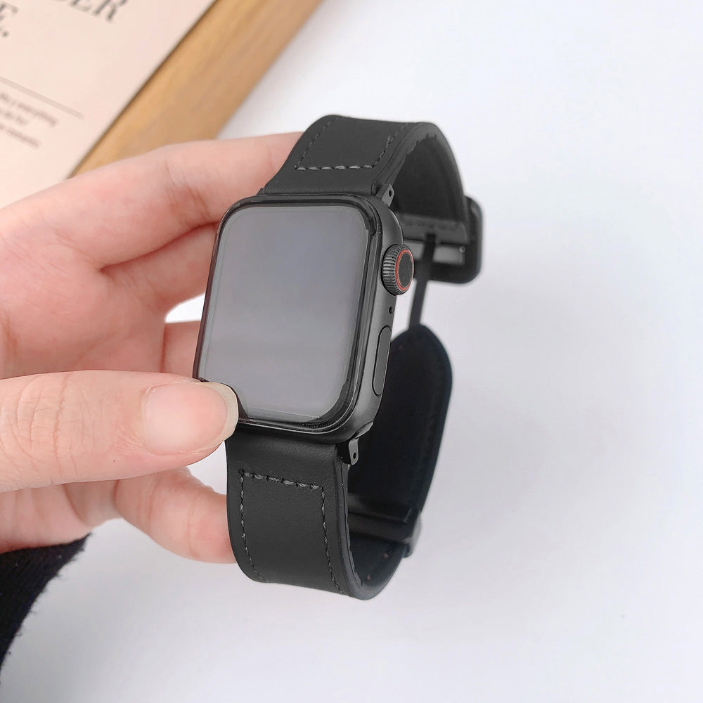 Apple Watch Band Premium Crazy Horse Leather Magnetic (LSDY-034)