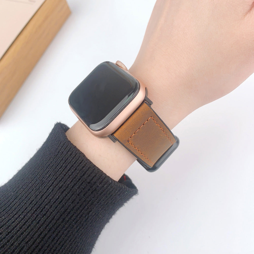 Apple Watch Band Premium Crazy Horse Leather Magnetic (LSDY-034)