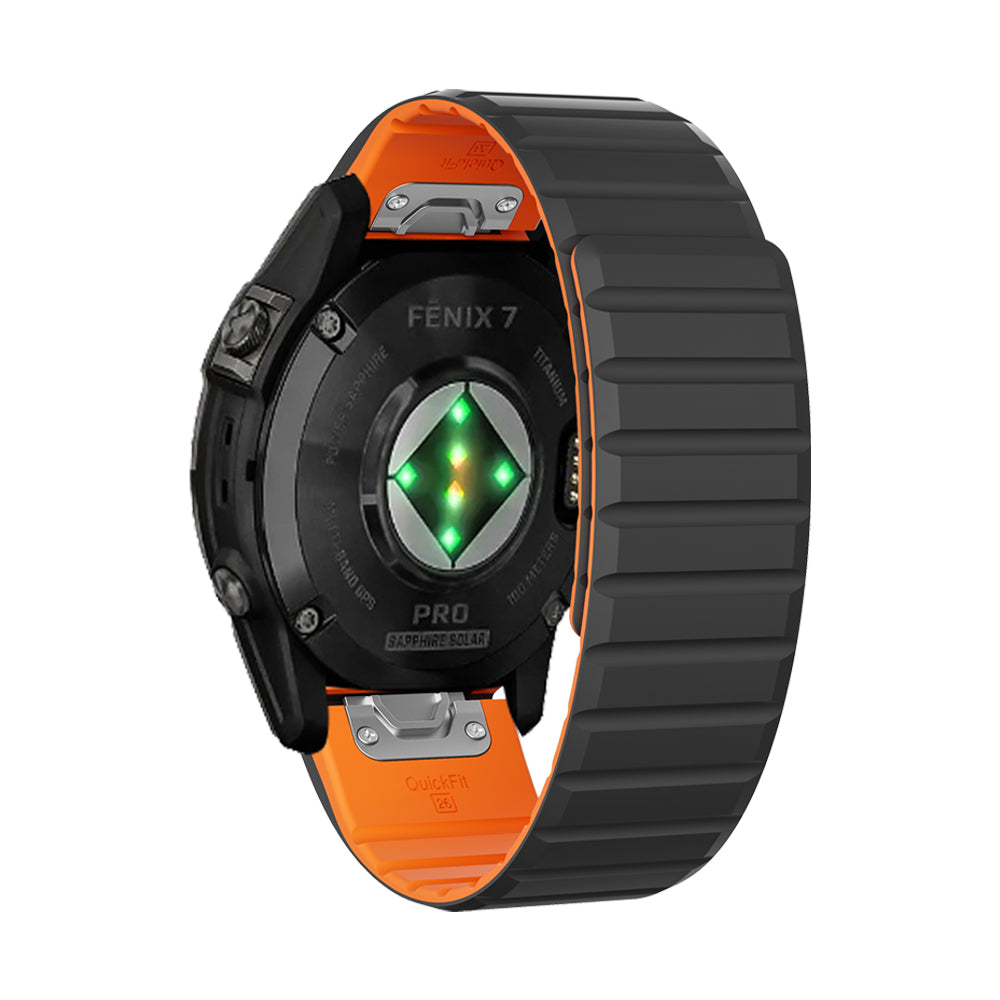 22 mm Quick Fit Double color silicone magnetic watch Bands For Garmin (LSHBSH-011)