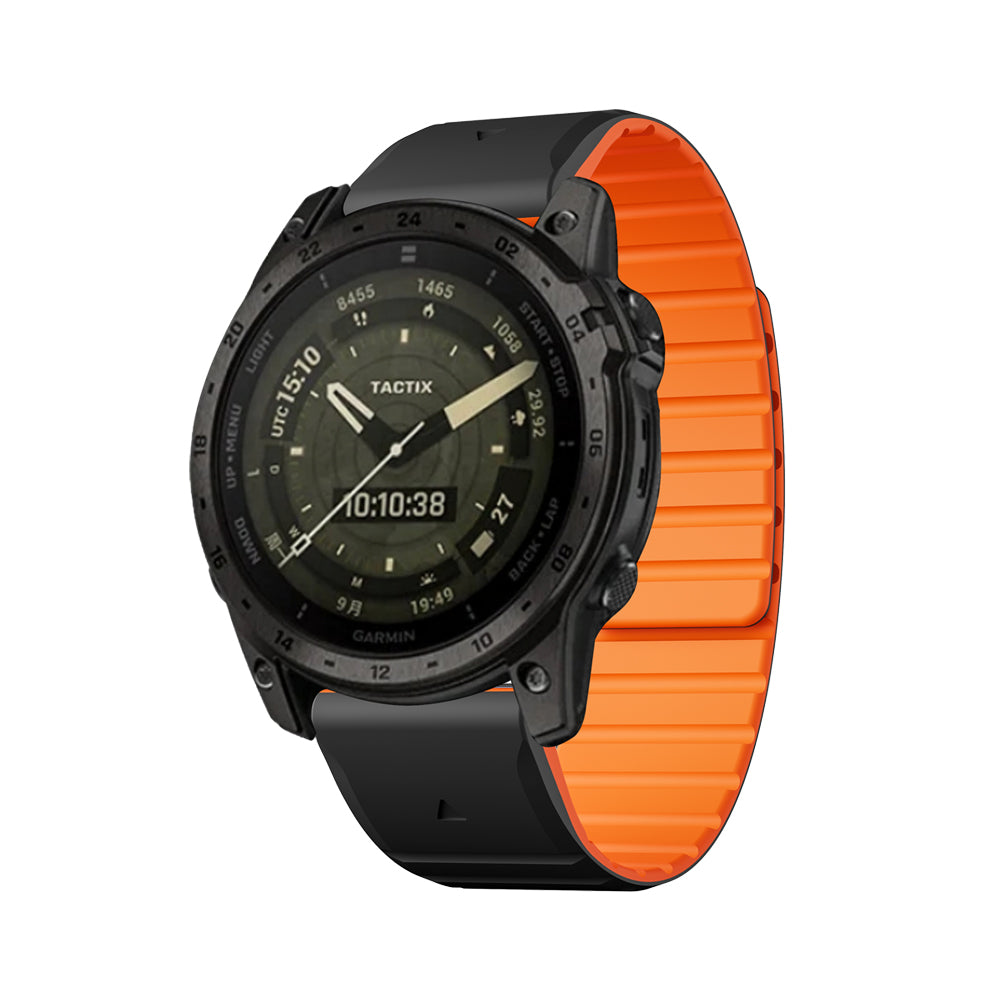 22 mm Quick Fit Double color silicone magnetic watch Bands For Garmin (LSHBSH-011)