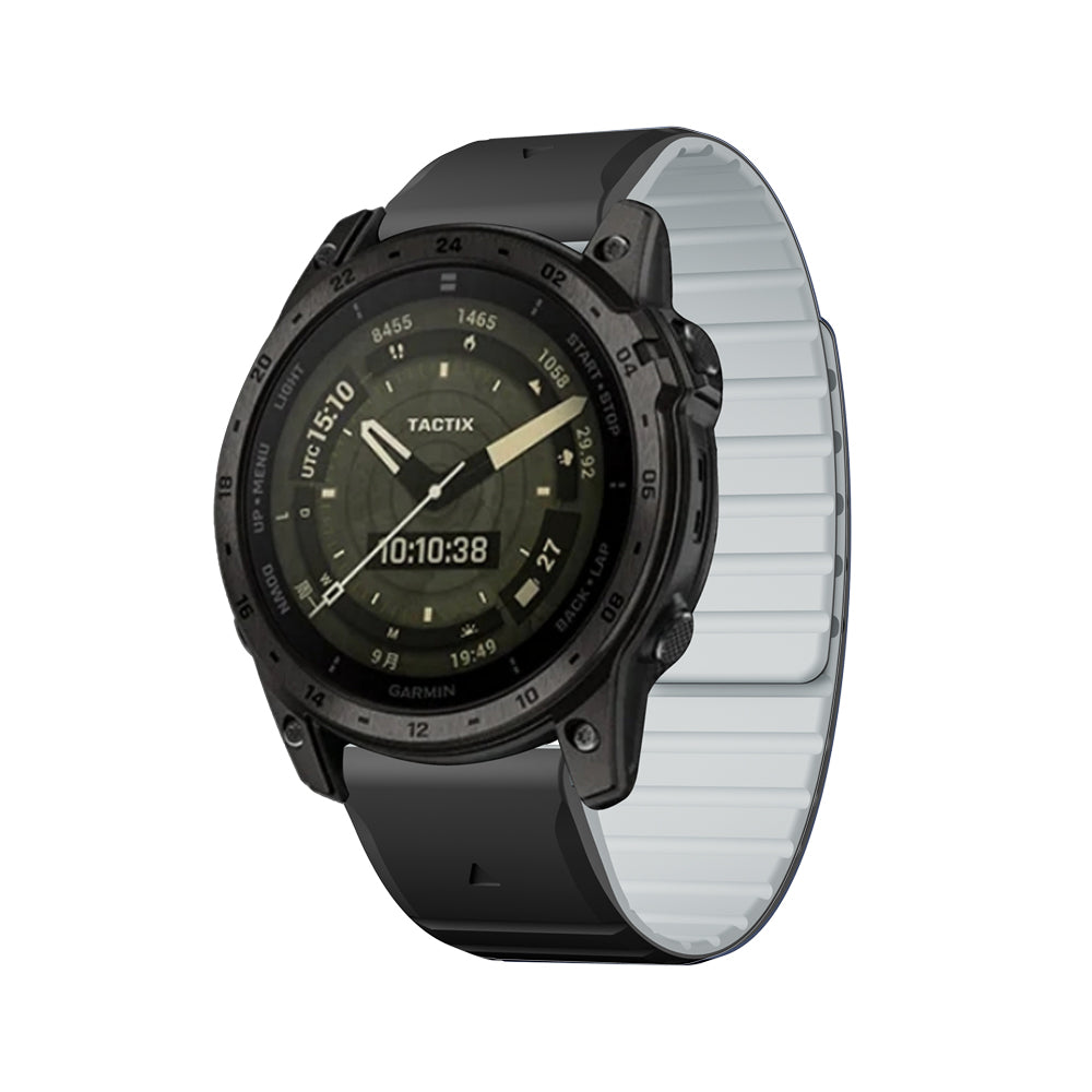 22 mm Quick Fit Double color silicone magnetic watch Bands For Garmin (LSHBSH-011)