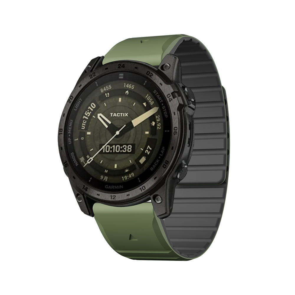 22 mm Quick Fit Double color silicone magnetic watch Bands For Garmin (LSHBSH-011)