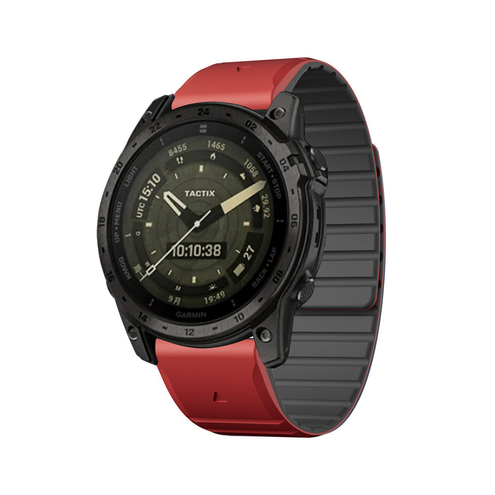 22 mm Quick Fit Double color silicone magnetic watch Bands For Garmin (LSHBSH-011)
