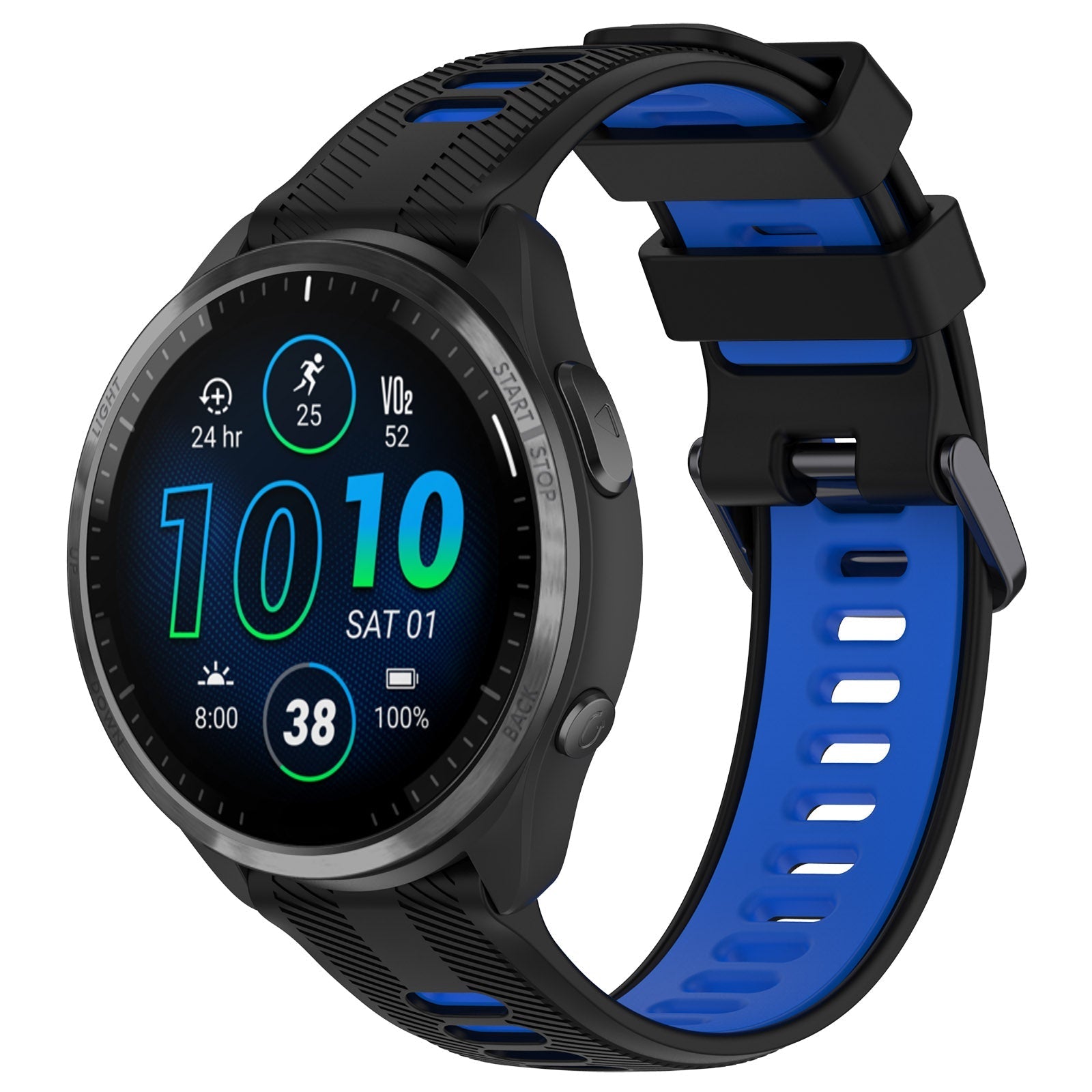 22 mm Quick Fit Two Color Silicone Watch Straps for Garmin Forerunner 965 (LSHHT0630-034)