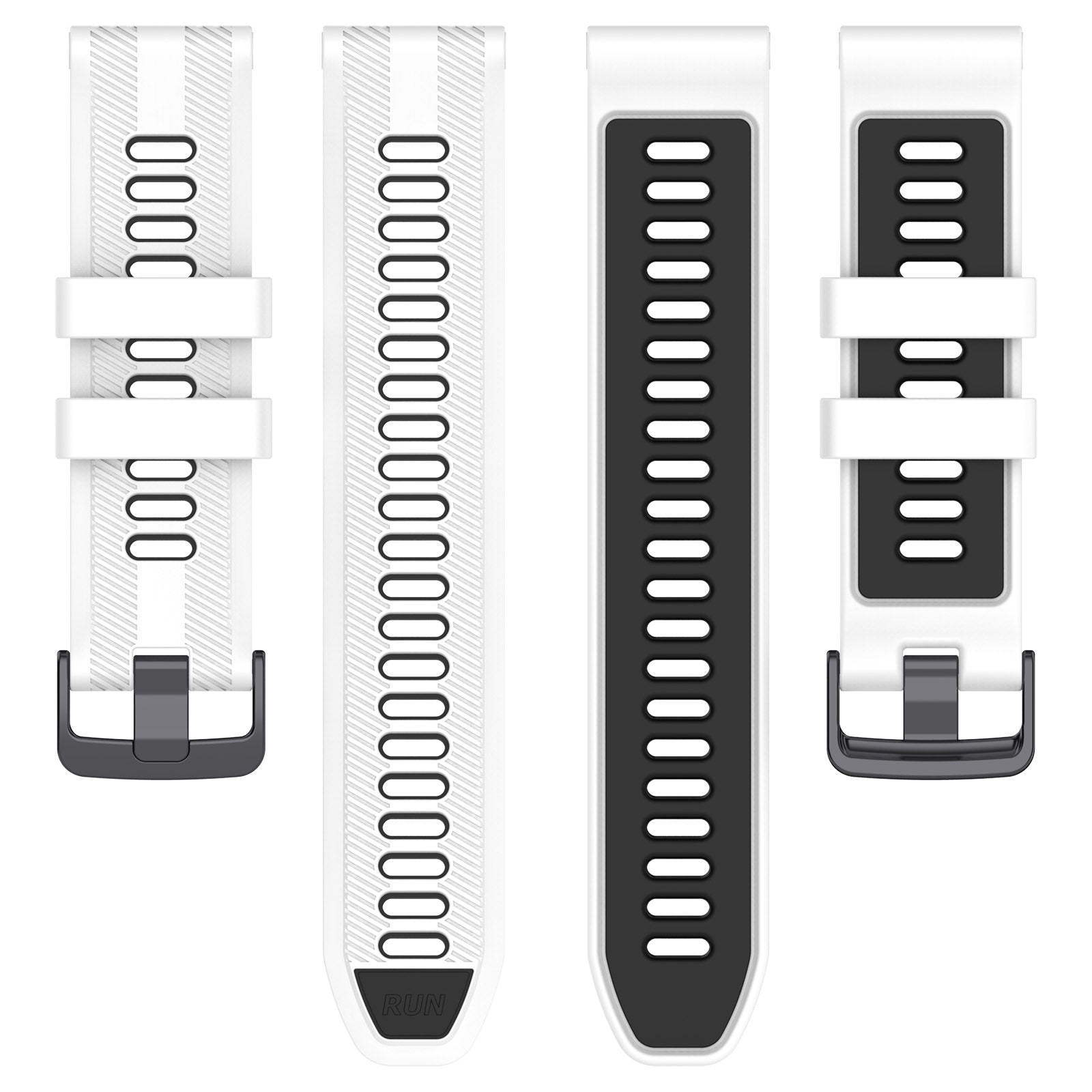 22 mm Quick Fit Two Color Silicone Watch Straps for Garmin Forerunner 965 (LSHHT0630-034)