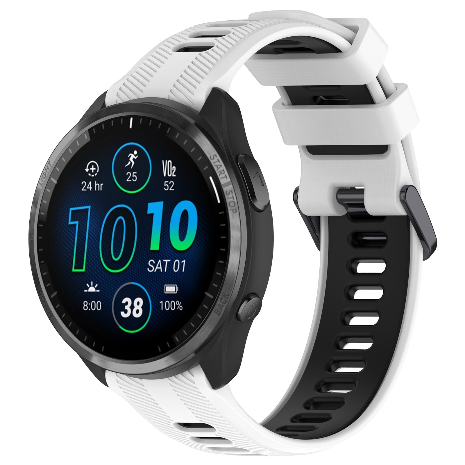 22 mm Quick Fit Two Color Silicone Watch Straps for Garmin Forerunner 965 (LSHHT0630-034)