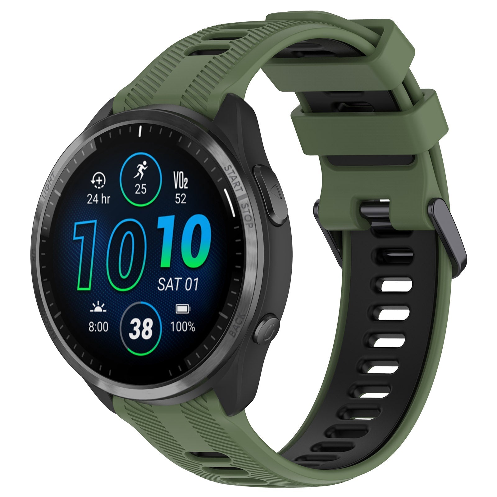 22 mm Quick Fit Two Color Silicone Watch Straps for Garmin Forerunner 965 (LSHHT0630-034)