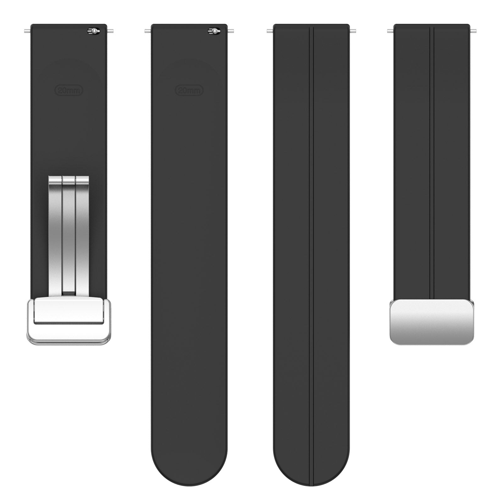20 mm Quick Release Silicone magnetic buckle Watch Band (LSHHT0726-016)