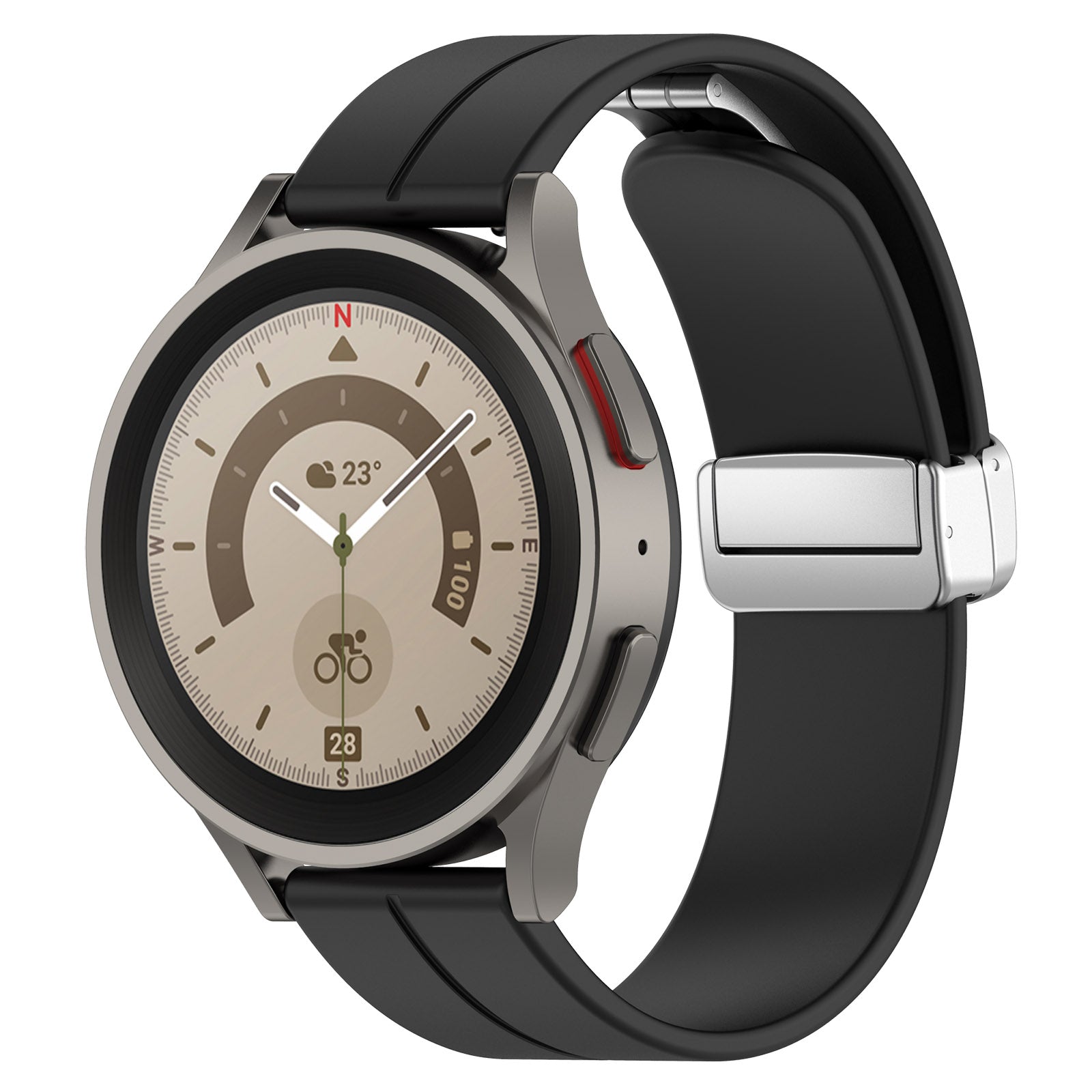 22 mm Quick Release Silicone magnetic buckle Watch Band (LSHHT0726-016)