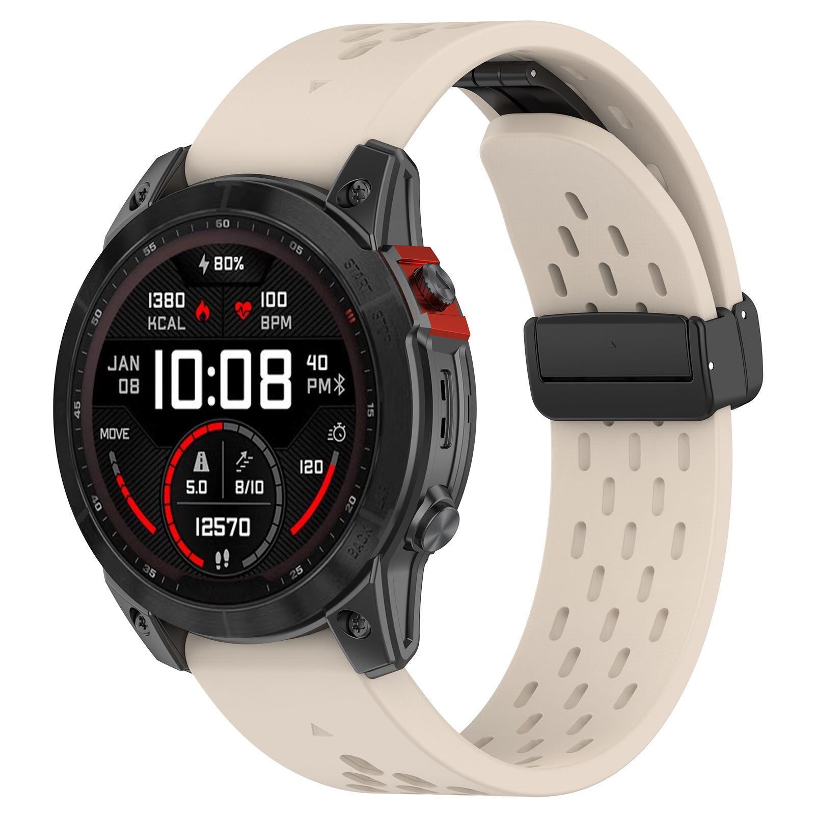 22 mm Quick Fit Garmin Mesh Silicone Band with Folding Buckles (LSHHT0915-008)