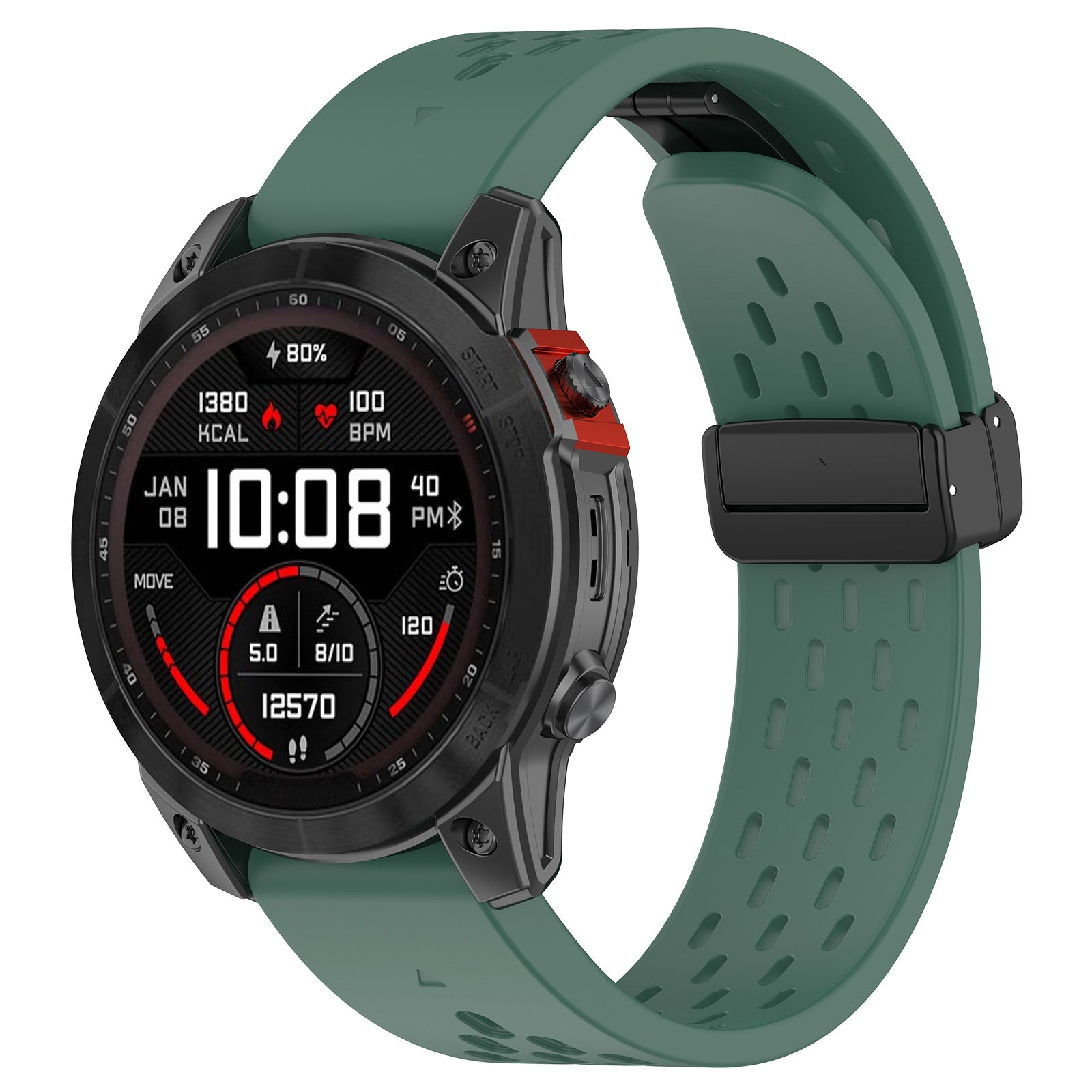 22 mm Quick Fit Garmin Mesh Silicone Band with Folding Buckles (LSHHT0915-008)