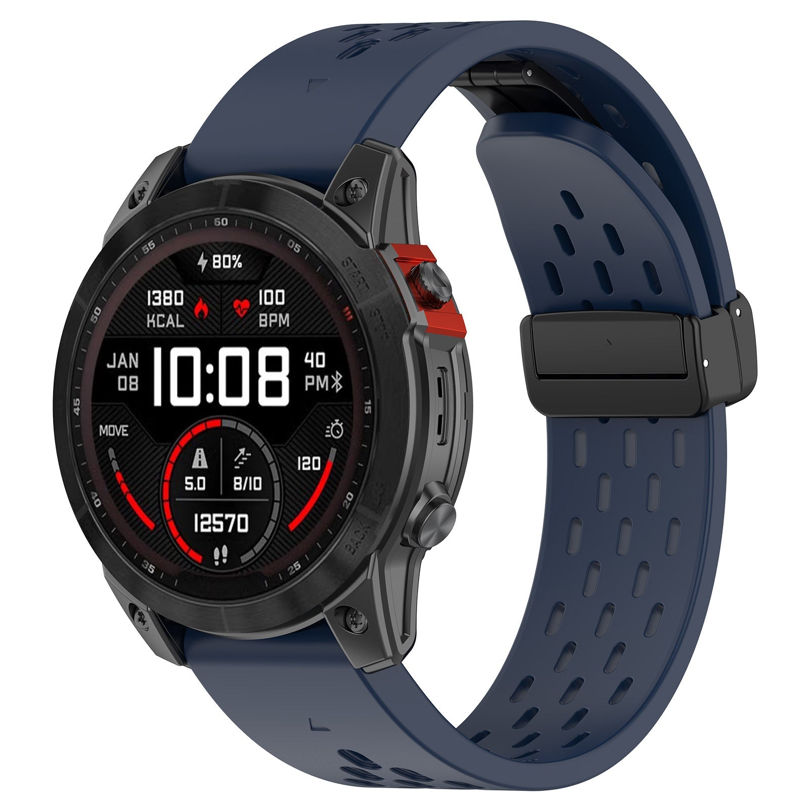 22 mm Quick Fit Garmin Mesh Silicone Band with Folding Buckles (LSHHT0915-008)