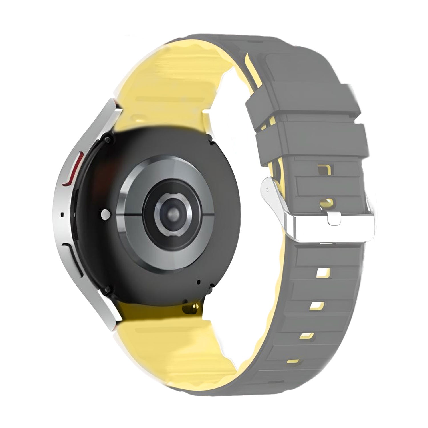 20 mm Quick Release Dual Color Silicone Bands for Samsung Galaxy Watch 4 Classic/5 Pro/6 Classic (LSHHT1104-025)