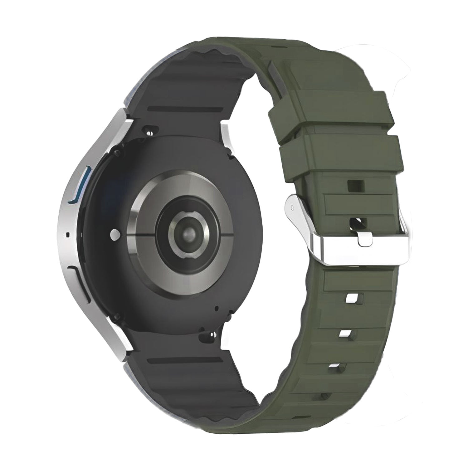 20 mm Quick Release Dual Color Silicone Bands for Samsung Galaxy Watch 4 Classic/5 Pro/6 Classic (LSHHT1104-025)