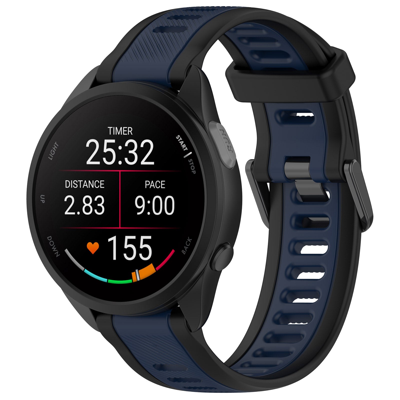18 mm Quick Release Dual Color Silicone Watch Band For Garmin (LSHHT240424-027)
