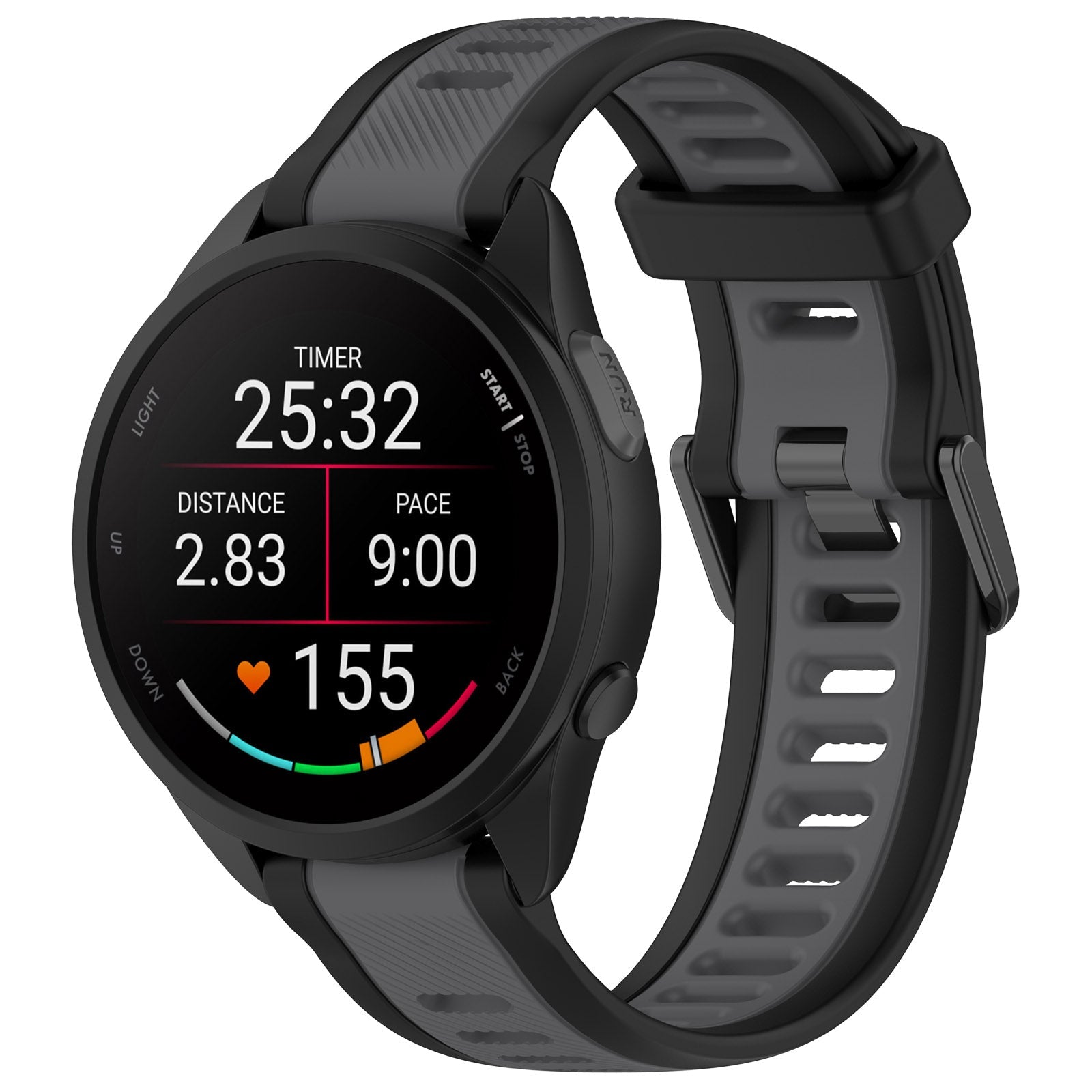 18 mm Quick Release Dual Color Silicone Watch Band For Garmin (LSHHT240424-027)