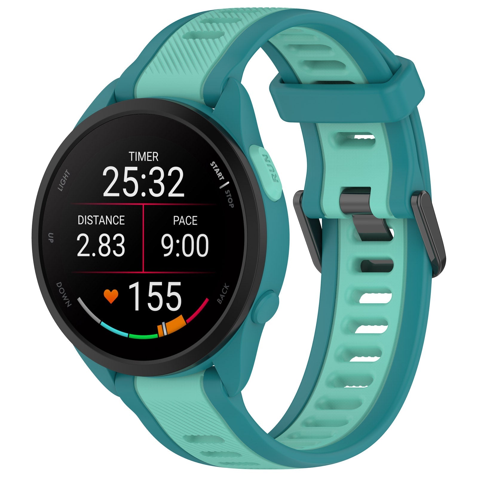 20 mm Quick Release Dual Color Silicone Watch Band For Garmin (LSHHT240424-027)