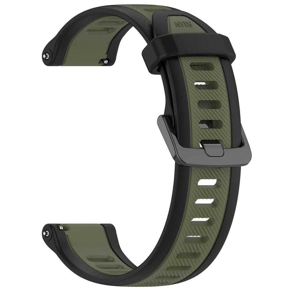 18 mm Quick Release Dual Color Silicone Watch Band For Garmin (LSHHT240424-027)