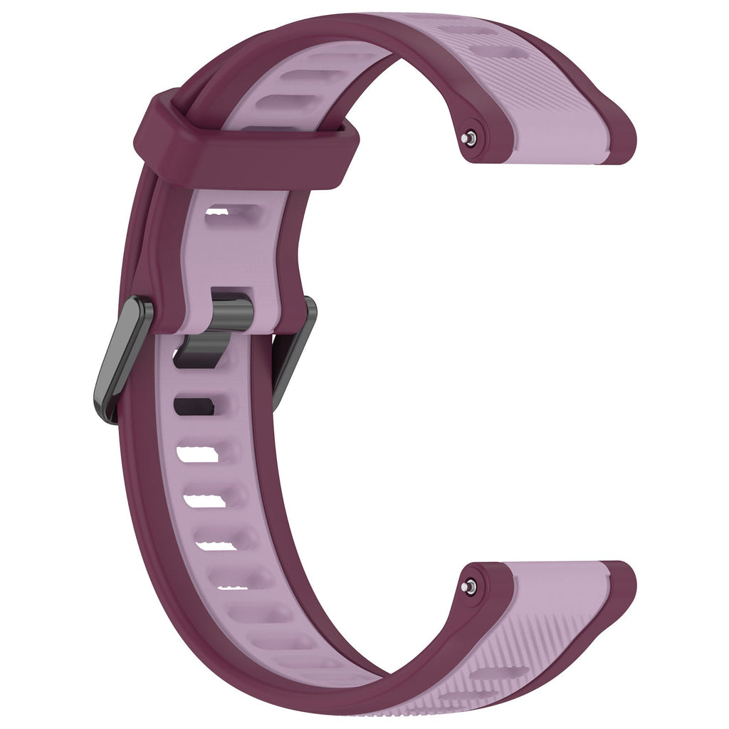 18 mm Quick Release Dual Color Silicone Watch Band For Garmin (LSHHT240424-027)