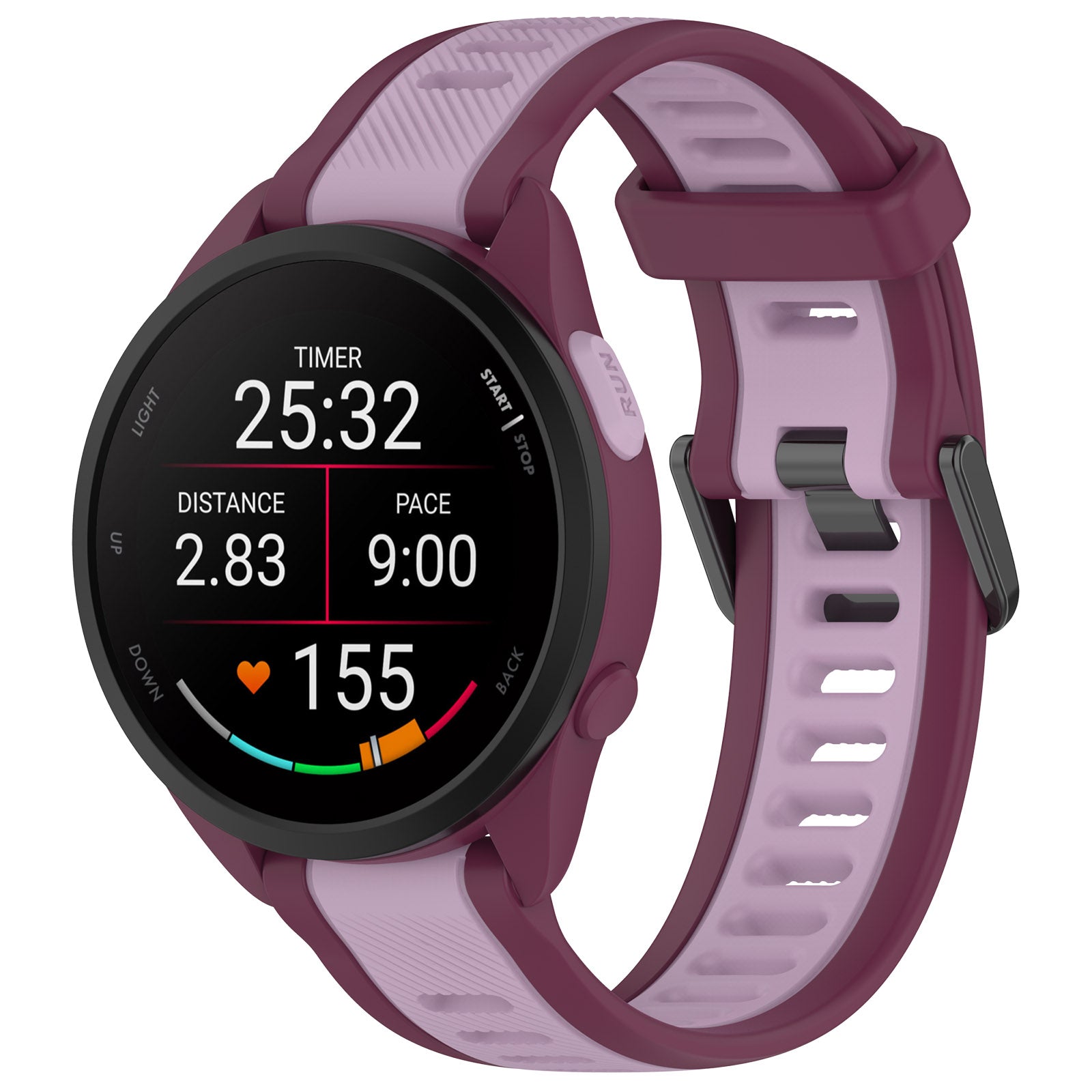 20 mm Quick Release Dual Color Silicone Watch Band For Garmin (LSHHT240424-027)