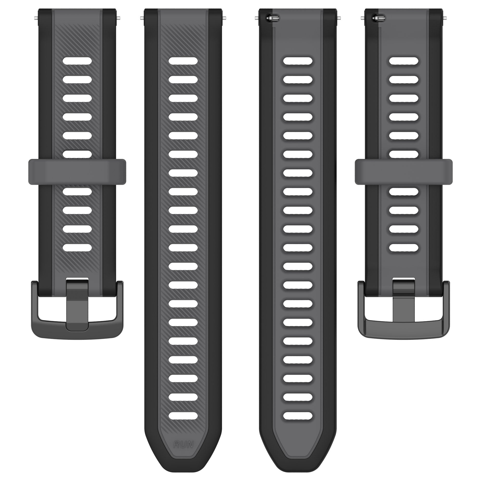 20 mm Quick Release Dual Color Silicone Watch Band For Garmin (LSHHT240424-027)