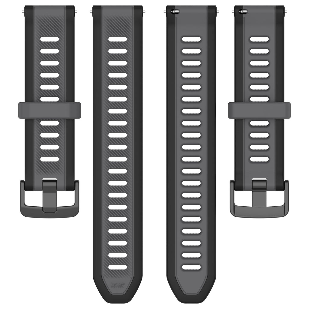 18 mm Quick Release Dual Color Silicone Watch Band For Garmin (LSHHT240424-027)