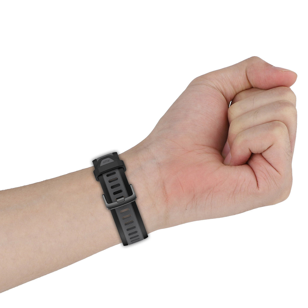 18 mm Quick Release Dual Color Silicone Watch Band For Garmin (LSHHT240424-027)