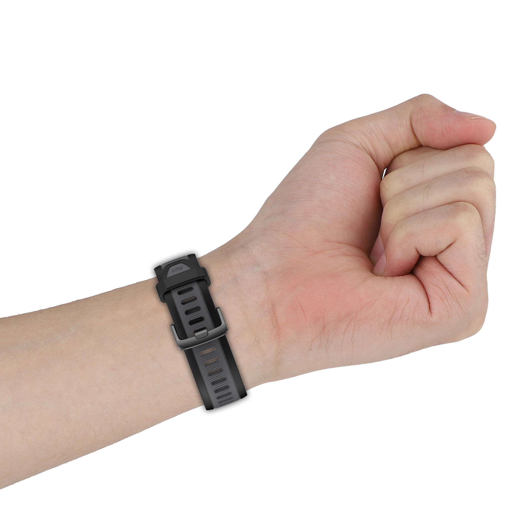 18 mm Quick Release Dual Color Silicone Watch Band For Garmin (LSHHT240424-027)