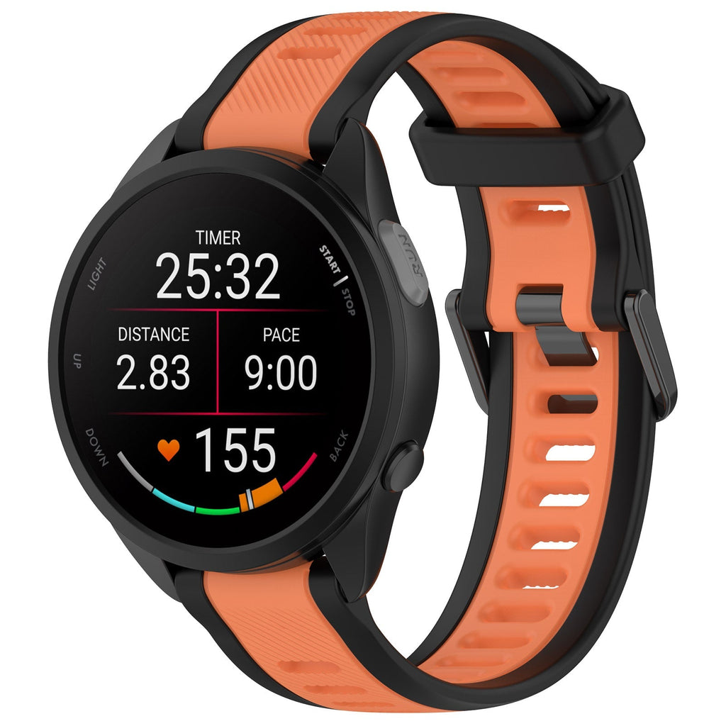20 mm Quick Release Dual Color Silicone Watch Band For Garmin (LSHHT240424-027)