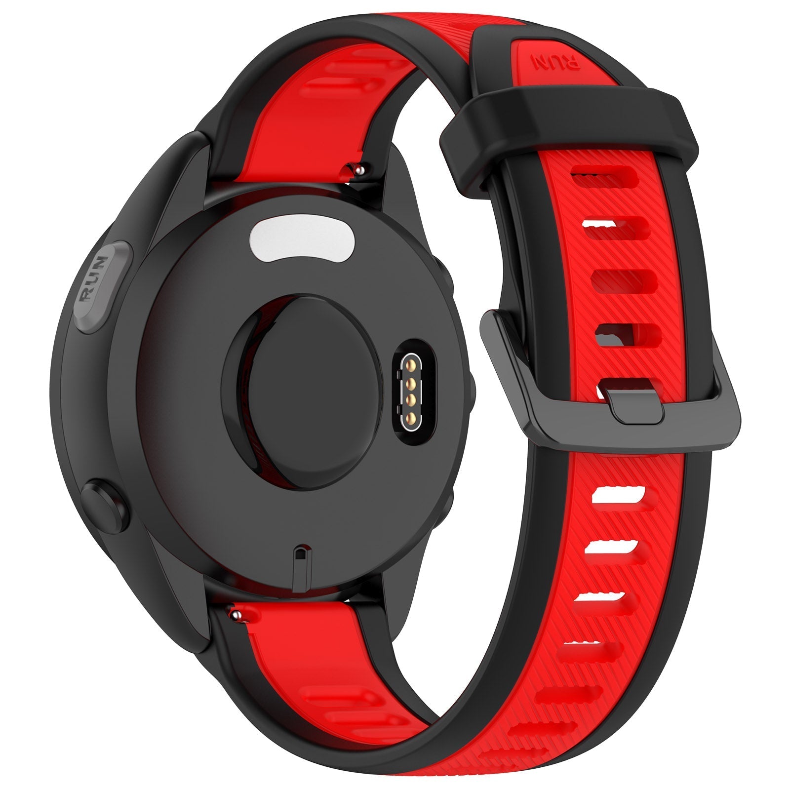 18 mm Quick Release Dual Color Silicone Watch Band For Garmin (LSHHT240424-027)