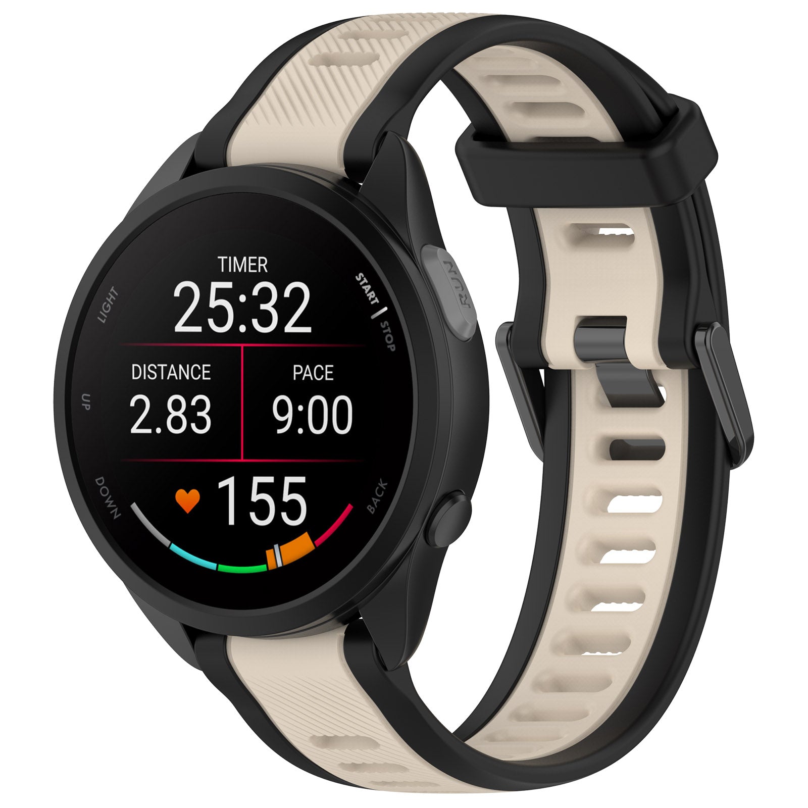 20 mm Quick Release Dual Color Silicone Watch Band For Garmin (LSHHT240424-027)