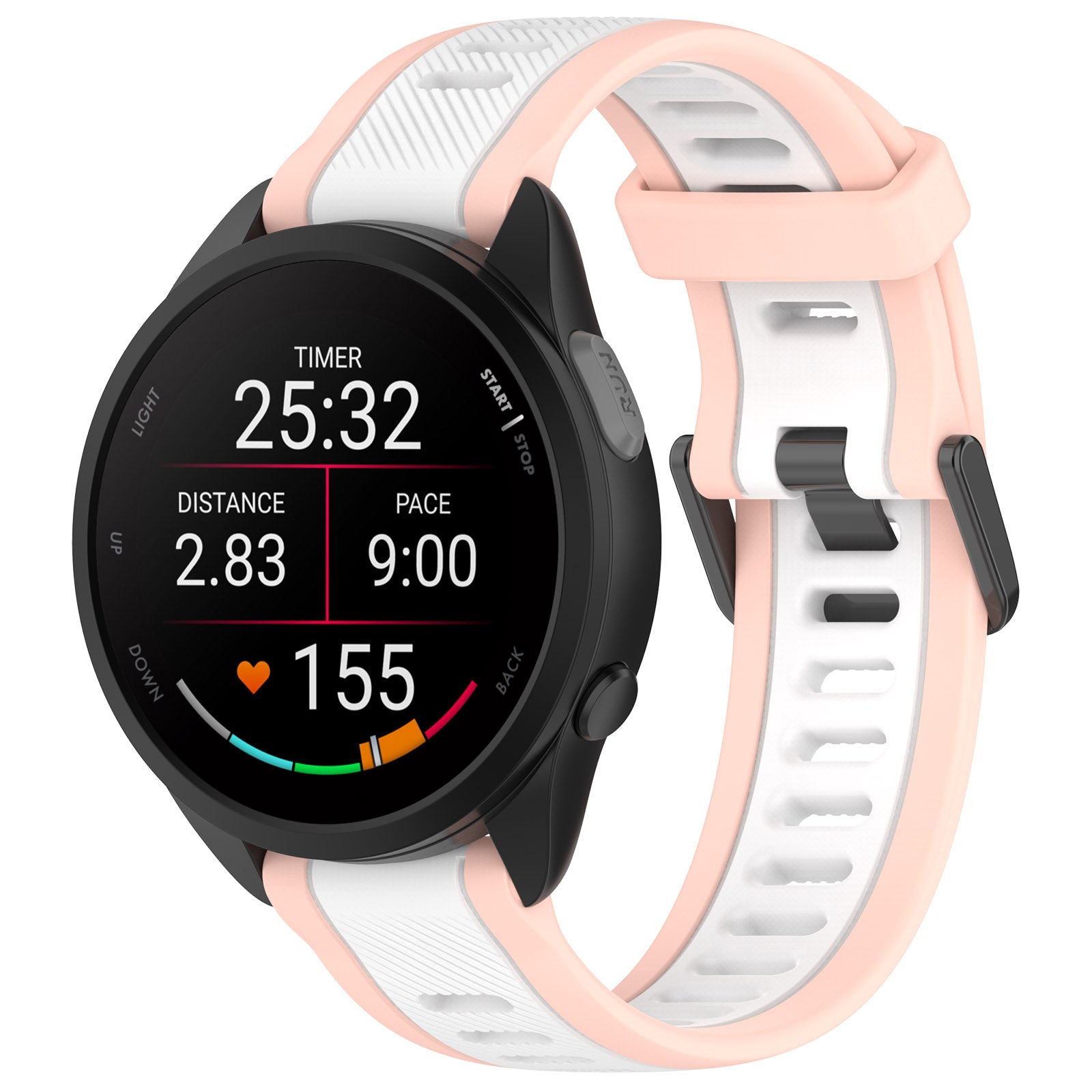 20 mm Quick Release Dual Color Silicone Watch Band For Garmin (LSHHT240424-027)